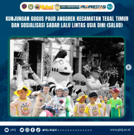 Kunjungan Gugus Paud Anggrek Kecamatan Tegal Timur dan Sosialisasi Sadar Lalu Lintas Usia Dini (Salud)