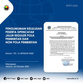 Pengumuman Kelulusan Peserta SIPENCATAR Jalur Reguler Pola Pembibitan dan Non Pola Pembibitan