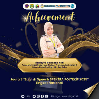 Prestasi Mahasiswa PKTJ di Lomba English Speech SPEKTRA POLTEKIP 2025