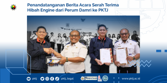 Penandatanganan Berita Acara Serah Terima Hibah Engine dari Perum Damri ke PKTJ