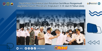 Pembukaan Pendidikan dan Pelatihan Sertifikasi Pengemudi  Angkutan Umum-Mikrotrans Angkatan I, II, III, dan IV Tahun 2023