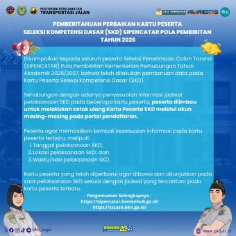 Peserta SIPENCATAR Diimbau Cetak Ulang Kartu Peserta SKD Tahun Akademik 2026/2027