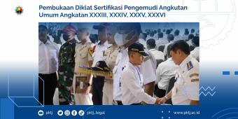 Pembukaan Diklat Sertifikasi Pengemudi Angkutan Umum Angkatan XXXIII, XXXIV, XXXV, dan XXXVI Tahun 2022