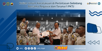 Kuliah Umum Kecelakaan di Perlintasan Sebidang Bersama Pegawai dan Taruna/I PKTJ