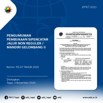 Pengumuman Pembukaan SIPENCATAR Jalur Non Reguler / Mandiri Gelombang II