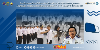 Pembukaan Pendidikan dan Pelatihan Sertifikasi Pengemudi  Angkutan Umum-Mikrotrans Angkatan V, VI, VII, dan VIII Tahun 2023