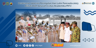 Pelaksanan Upacara Peringatan Hari Lahir Pancasila 2023 Diikuti Oleh Seluruh Civitas Akademika PKTJ