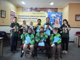 PKTJ Menyelenggarakan Pemeriksaan Kesehatan Gratis bagi Pengemudi Ojek Online dalam rangka Dies Natalis ke-55