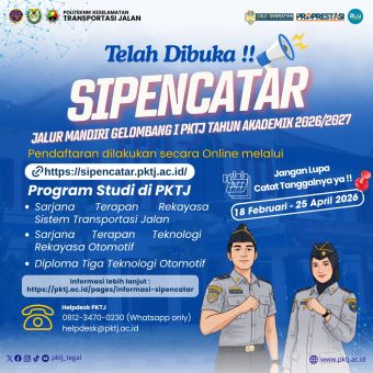 Pendaftaran SIPENCATAR Jalur Mandiri Gelombang I PKTJ 2026 Telah Dibuka