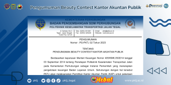 Pengumuman Beauty Contest Kantor Akuntan Publik