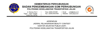 Addendum Jadwal Pelaksanaan Beauty Contest Kantor Akuntan Publik Tahun 2026