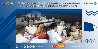 Civitas Akademika PKTJ Melakukan Kegiatan Donor Darah dalam Rangka Memperingati Dies Natalis PKTJ Ke-52