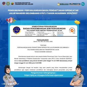 Perpanjangan Masa Pendaftaran SIPENCATAR Jalur Mandiri Gelombang II PKTJ Tahun Akademik 2026/2027