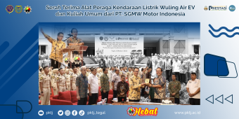 Serah Terima Alat Peraga Kendaraan Listrik Wuling Air EV dan Kuliah Umum dari PT. SGMW Motor Indonesia