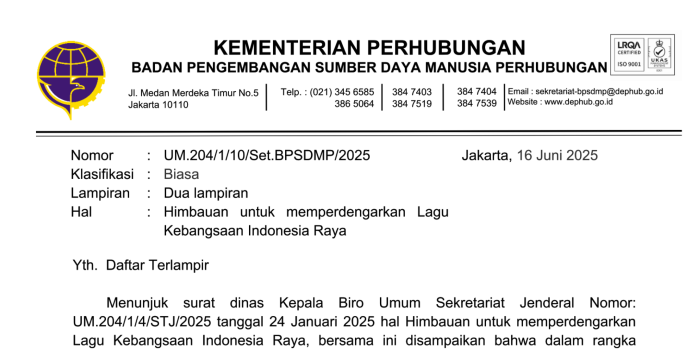 PKTJ Dukung Imbauan Nasionalisme: Perdengarkan Lagu Indonesia Raya dan Nilai Kebangsaan Setiap Pagi
