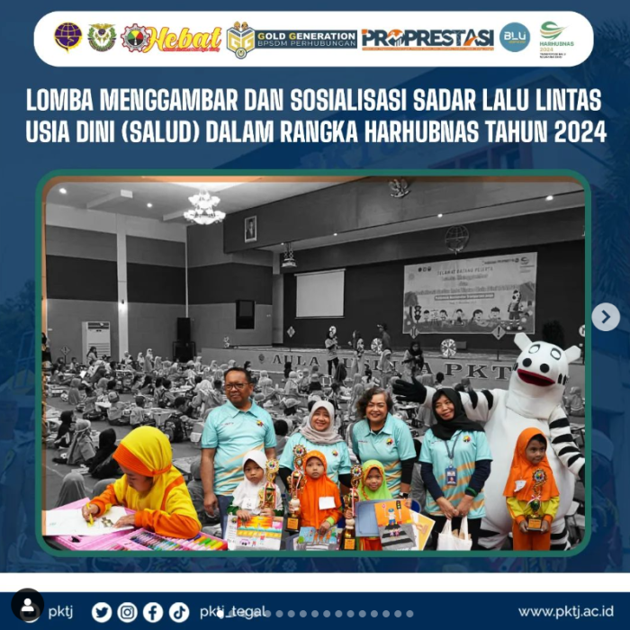 Lomba Menggambar dan Sosialisasi Sadar Lalu Lintas Usia Dini (Salud) dalam rangka Harhubnas Tahun 2024