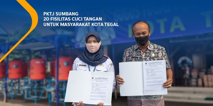 PKTJ Sumbang 20 Fasilitas Cuci Tangan untuk Masyarakat Kota Tegal