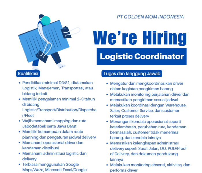 Open Recruitment - Logistic Coordinator