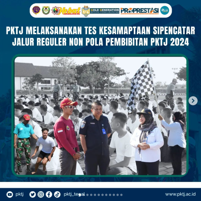 PKTJ Melaksanakan Tes Kesamaptaan Sipencatar Jalur Reguler Non Pola Pembibitan Tahun 2024