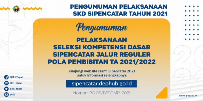 Pengumuman Pelaksanaan SKD Sipencatar Tahun 2021