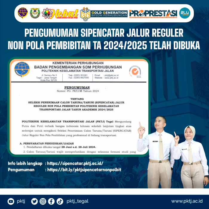 Sipencatar Jalur Reguler Non Pola Pembibitan PKTJ 2024