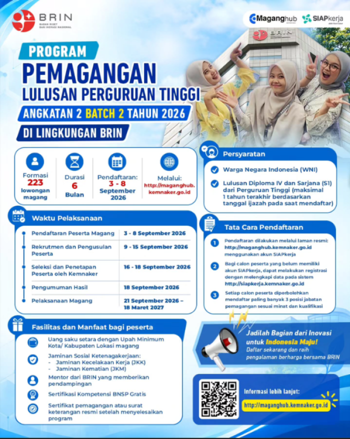 OPEN PROGRAM PEMAGANGAN BRIN ANGKATAN 2 BATCH 2 TAHUN 2026!