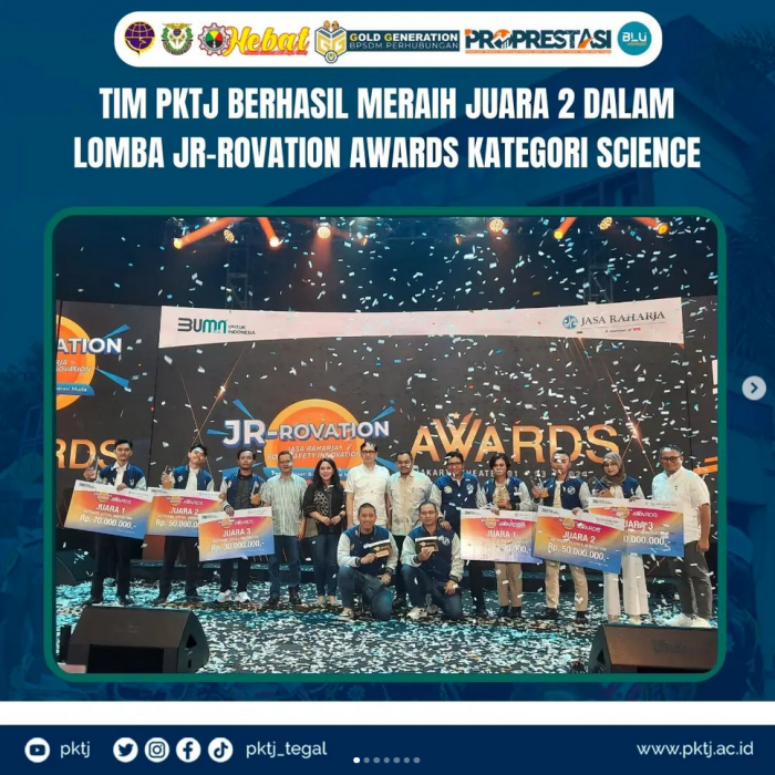 Tim PKTJ Berhasil Meraih Juara 2 dalam Lomba JR-Rovation Awards Kategori Science